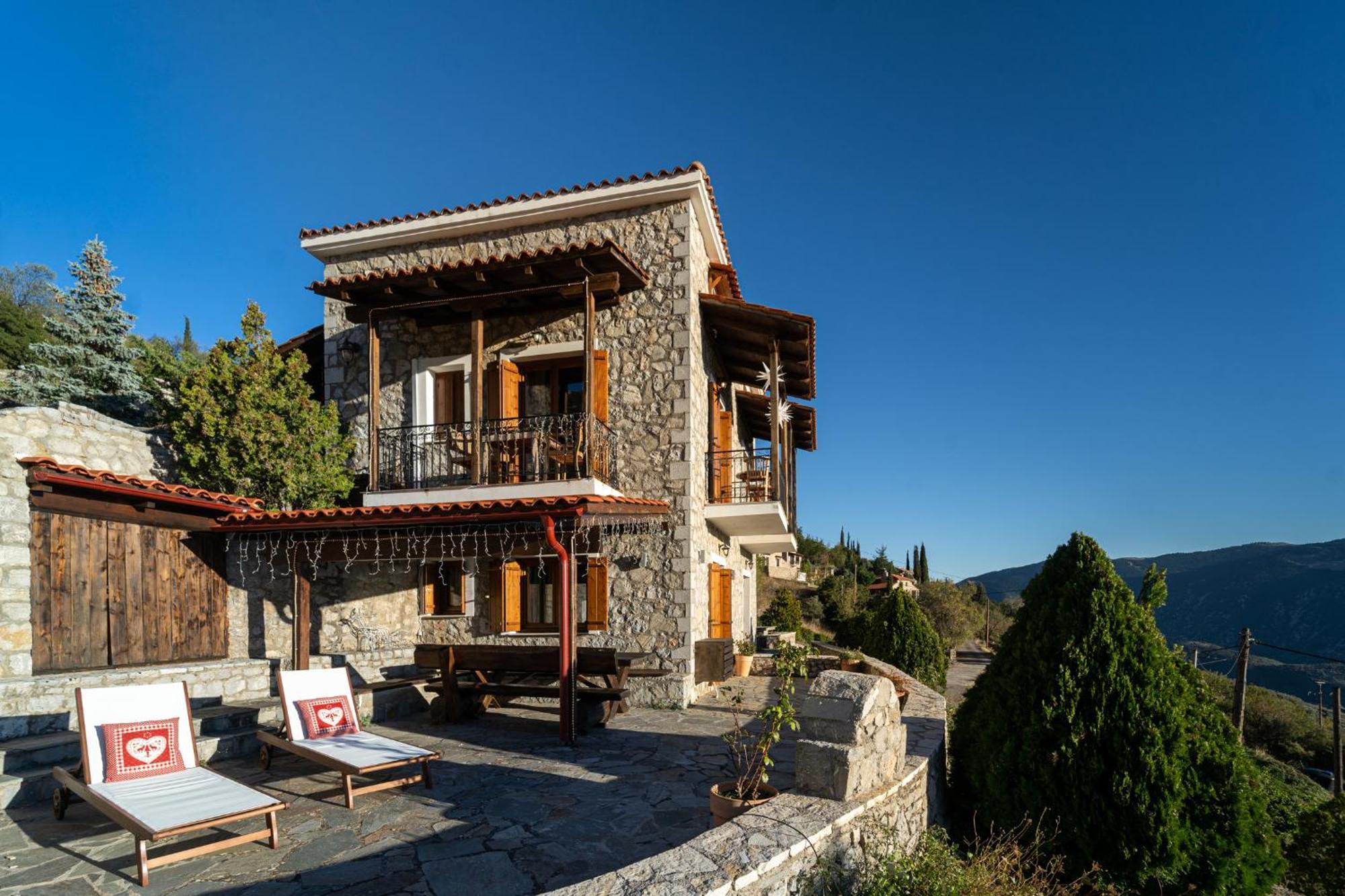 Rock Dandy Deluxe Chalet In Arachova - Delphi, Sauna, Prv Parking, Amazing View Экстерьер фото
