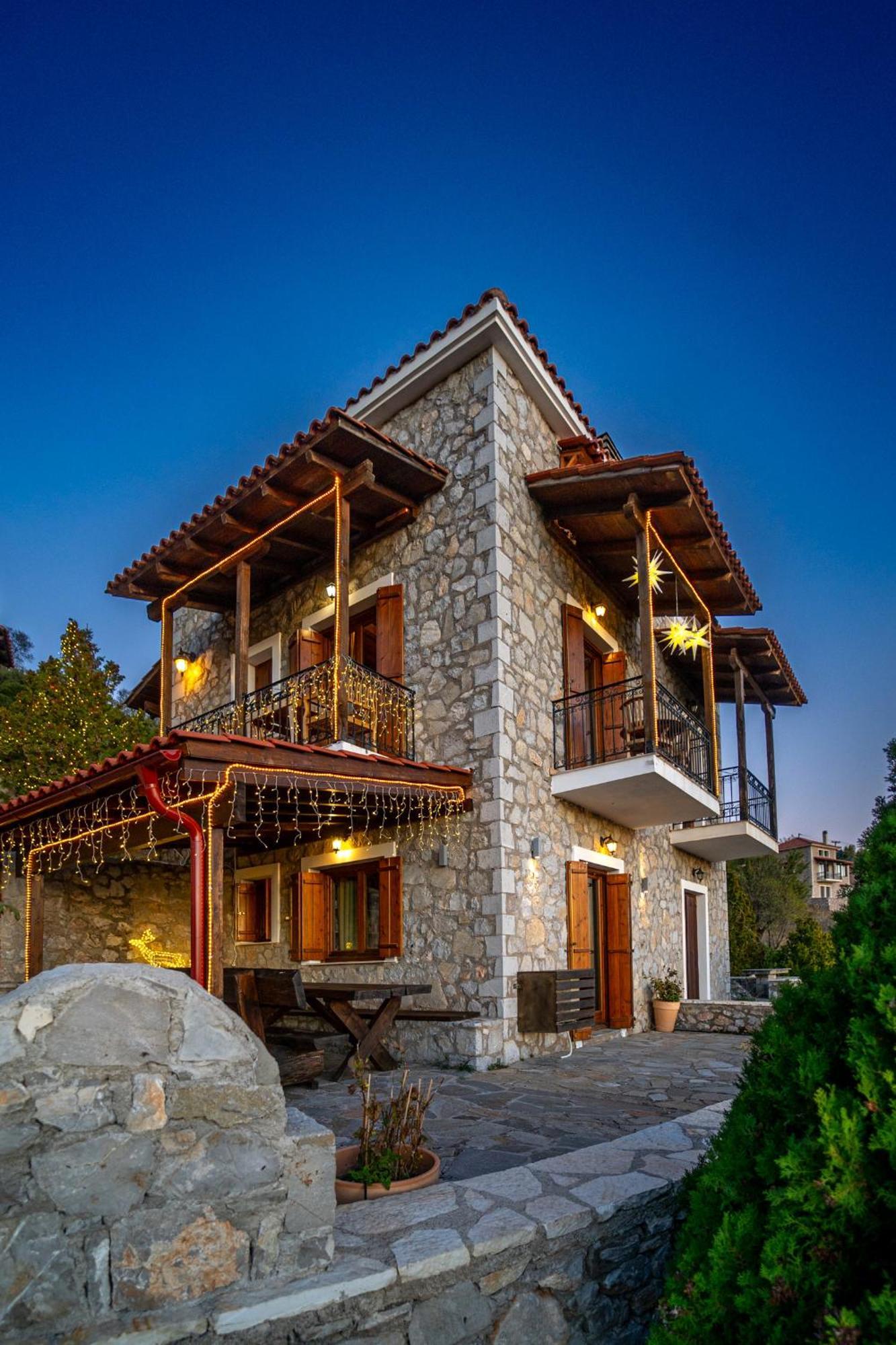 Rock Dandy Deluxe Chalet In Arachova - Delphi, Sauna, Prv Parking, Amazing View Экстерьер фото